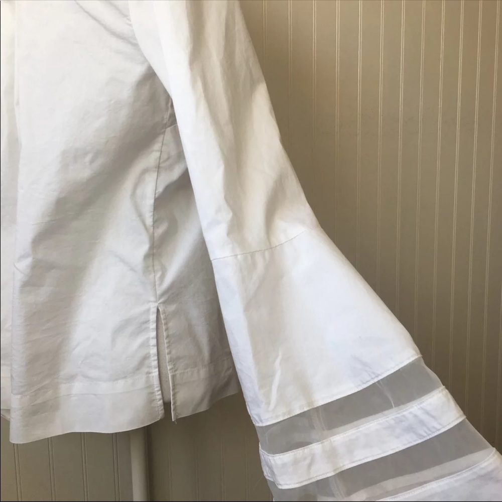 Marled Reunited White Bell Sleeve Top - Picture 3 of 8